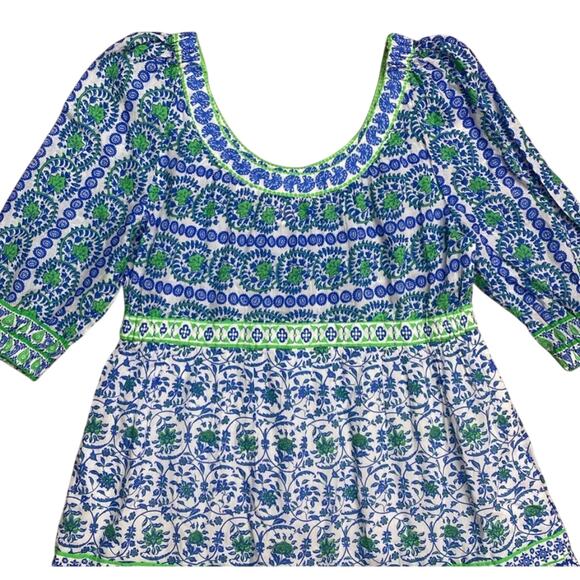 Gretchen Scott Womens Maxi Dress Large All Dolled Up East India Tiered Cotton - Picture 6 of 16